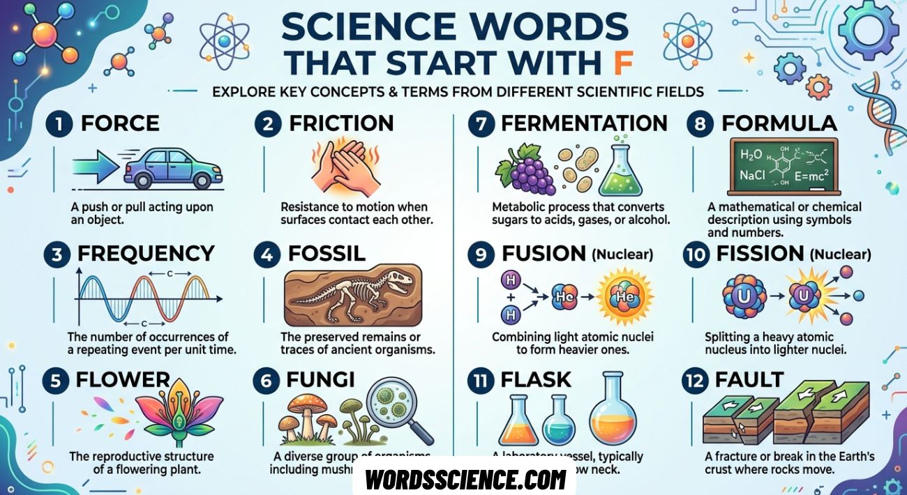 Science Words That Start With F