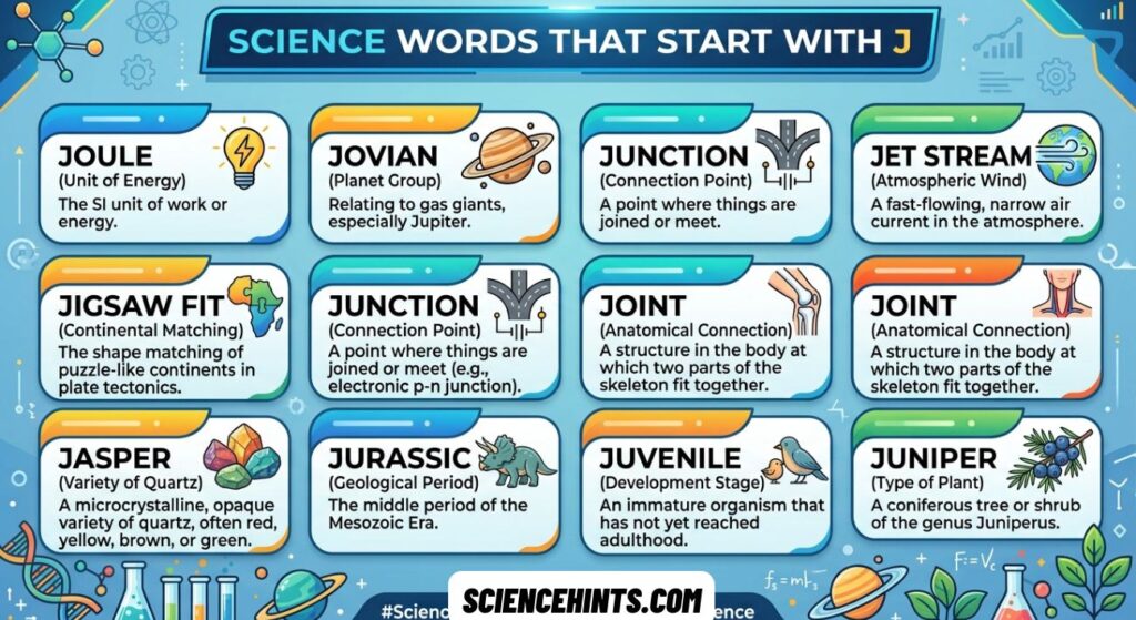 Science Words That Start With J