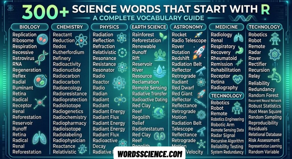 Science Words That Start With R