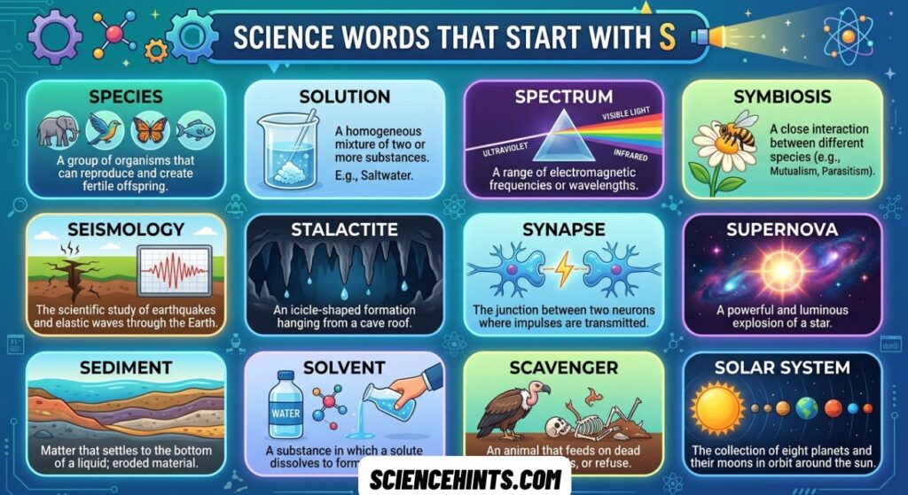 Science Words That Start With S