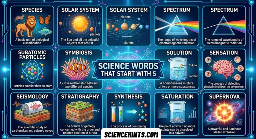 Science Words That Start With S