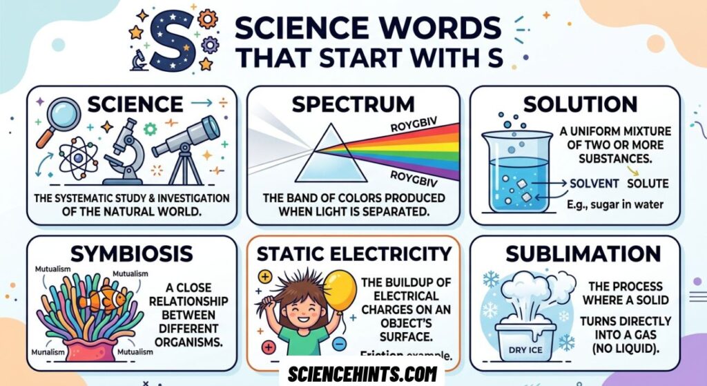 Science Words That Start With S