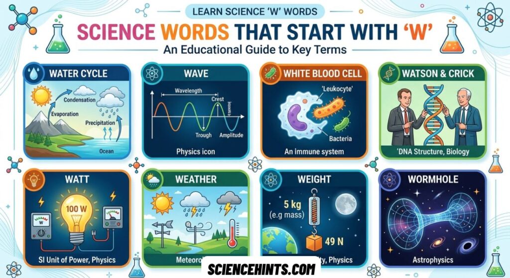 Science Words That Start With W