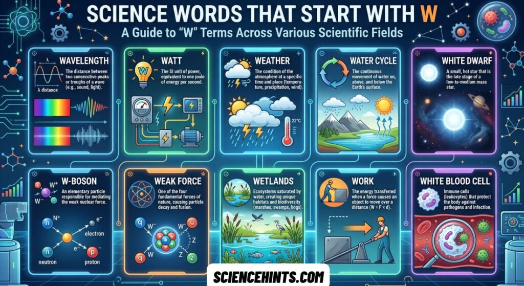 Science Words That Start With W