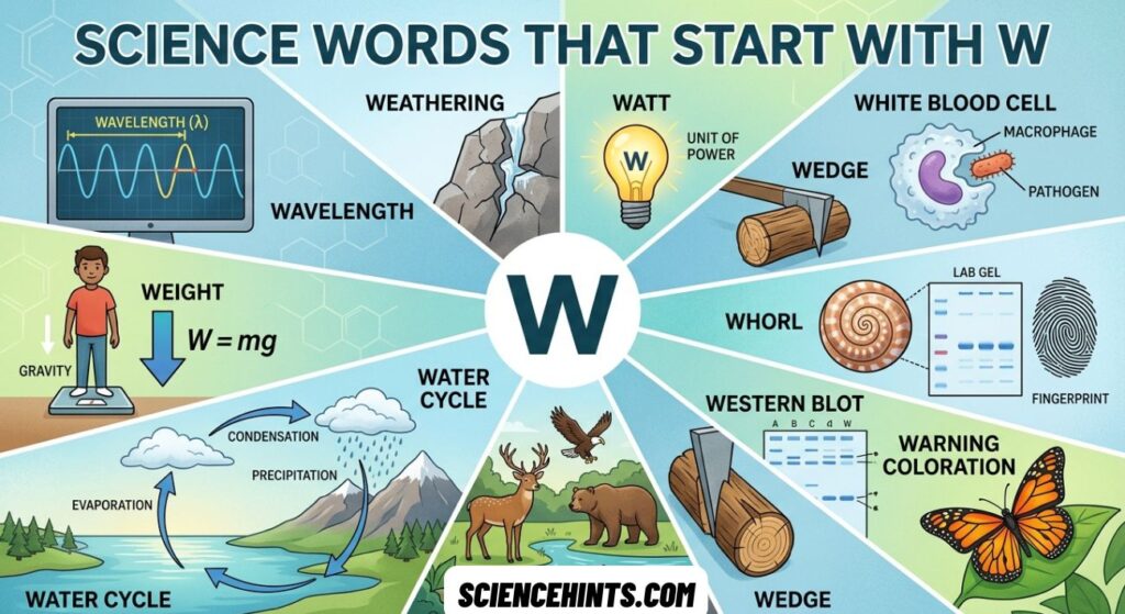 Science Words That Start With W