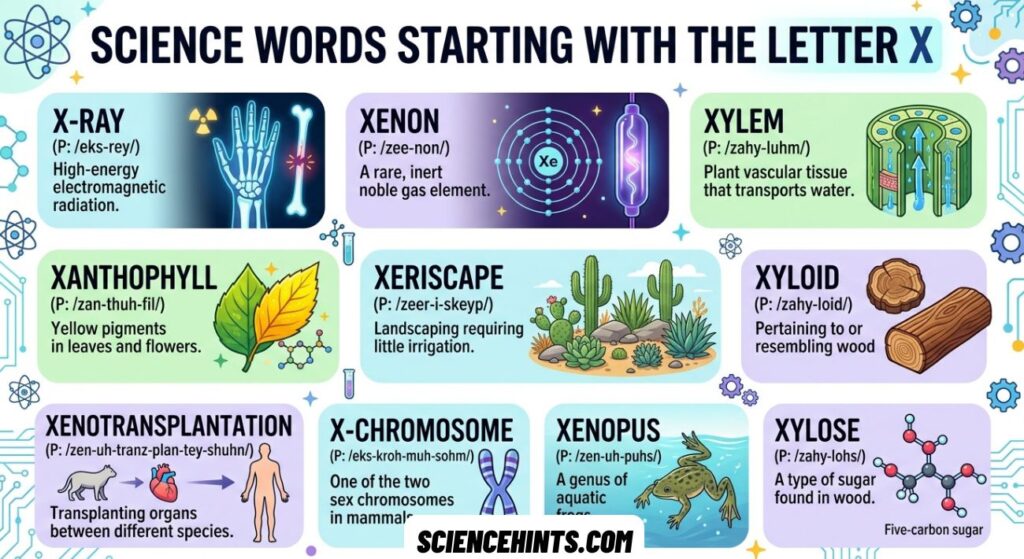 science-words-that-start-with-x