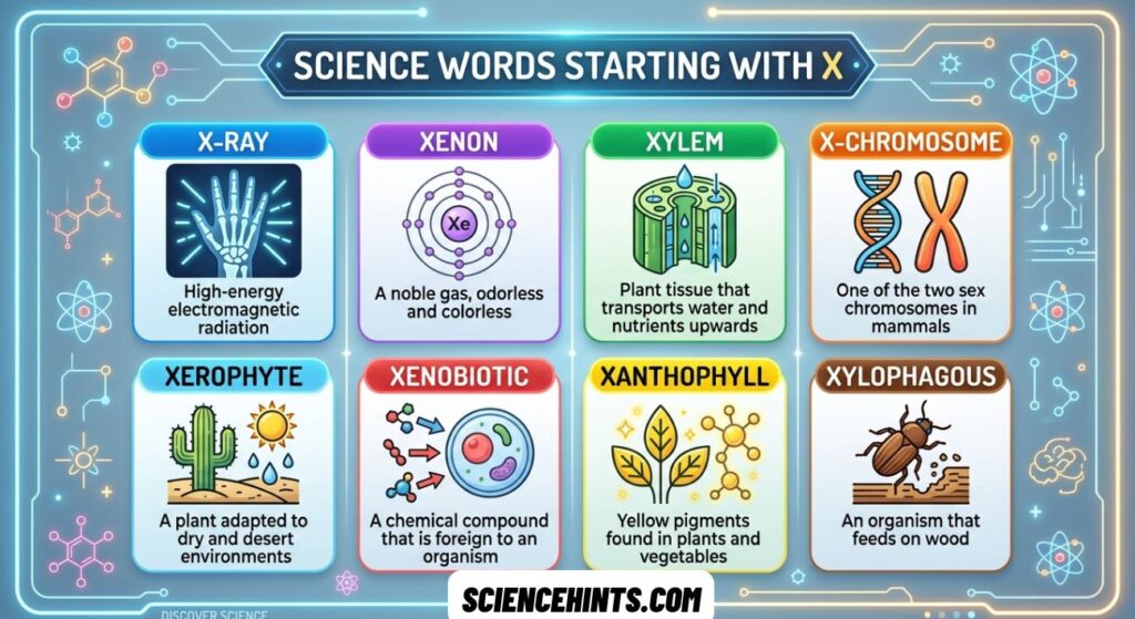 science-words-that-start-with-x