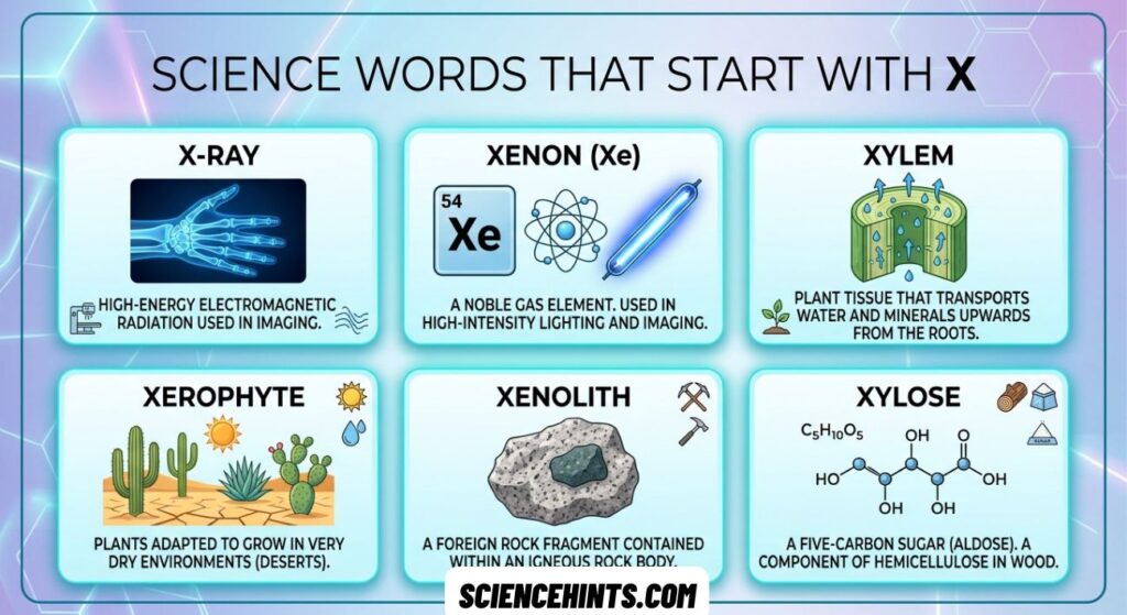 science-words-that-start-with-x