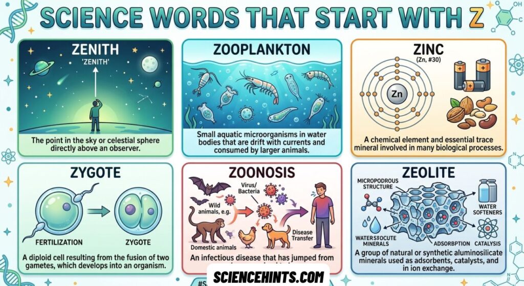 Science Words That Start With Z